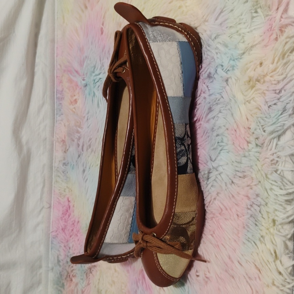 SALE! NWOT Coach Patchwork Jenilee Flats Sz.8.5 No Tags Or Box (X-100 CRATE) - Picture 10 of 16